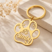 Paw Print Keychain