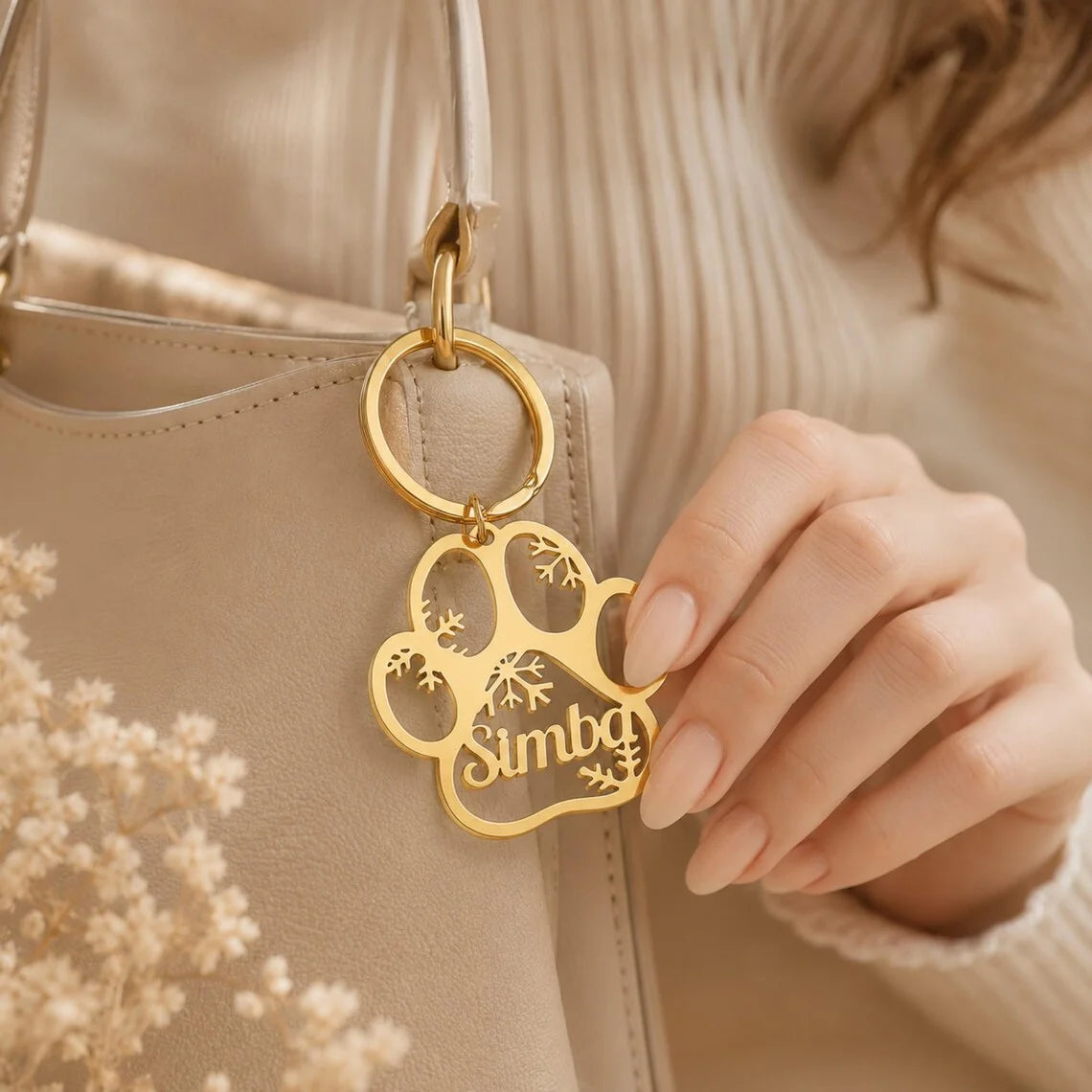 Paw Print Keychain