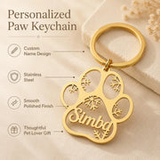 Paw Print Keychain