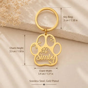Paw Print Keychain