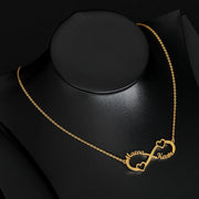 Script Heart Name Infinity Necklaces