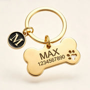 Engraved name & number bone tag