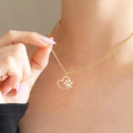 Sipuris  Dog Paw Heart Custom Engrave Name Necklace For Women Stainless Steel Hip Hop Pet Pendant Jewelry Gifts For Pet Lovers