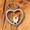 Family Couple Dog Cat Pet Print Photo Keychain Personalized Custom Valentine Gift For Women Men Steel Memorial Souvenir Key Ring