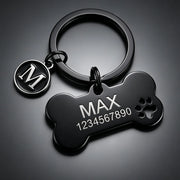 Engraved name & number bone tag