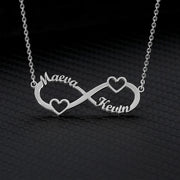 Script Heart Name Infinity Necklaces