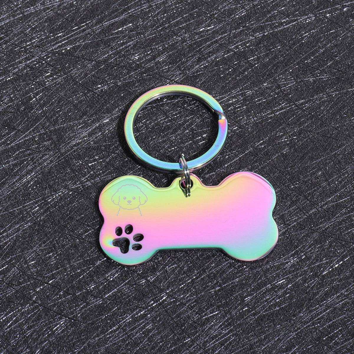 Custom Text Dog Tags Personalized Name Dog Cat ID Tag Bone Shaped Pendant Laser Engraving Address Number Customized Pets ID Tag