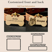 Photo & Name Bone Collar Tag & Keychain
