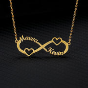 Script Heart Name Infinity Necklaces