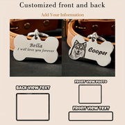 Photo & Name Bone Collar Tag & Keychain