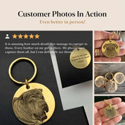 Photo & Name Bone Collar Tag & Keychain
