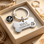 Engraved name & number bone tag
